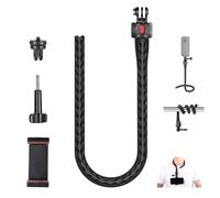 Neewer Support Téléphone Flexible avec Support Caméra Magnétique à Dégagement Rapide Compatible avec GoPro Insta360 DJI Action 4 iPhone,Perche à Selfie Pliable pour Panier/Poussette/Salle Sport,GP-17