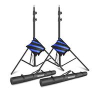 Neewer Support Trépied d'Eclairage 3 m Lot de 2 - Pro Pied Robuste à Amortisseurs à Ressort,Colliers Métalliques,Noir,avec Sac de Transport et Sac de Sable pour Photo Vidéo HTC VIVE