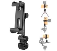 NEEWER Support Universel pour téléphone Portable avec Sabot Froid, Filetage 1/4", Rotation à 360°, Inclinaison à 180°, Adaptateur trépied 3 Axes Compatible avec iPhone, Android, Samsung