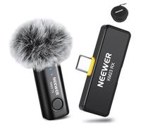 NEEWER Système de Microphone Cravate sans Fil pour USB C, Mini Micro Cravate Antibruit en Clic pour Vlogging, Micro à Condensateur Omnidirectionnel Compatible avec iPhone 15, Samsung Android, KM23