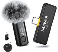 NEEWER Système de Microphone Cravate sans Fil pour USB C, Mini Micro Cravate Antibruit en Clic pour Vlogging, Micro à Condensateur Omnidirectionnel Compatible avec iPhone 15, Samsung Android, KM23