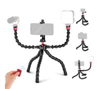 NEEWER T91 Trépied Flexible Deux Bras Magiques, Mini Trépied Smartphone Voyage obturateur/Support Action Cam Compatible avec GoPro Hero 13 12 iPhone 16 15 14 Pro Max Sony a7c, Charge maximale 4,4lb