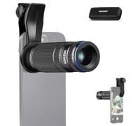 NEEWER Téléobjectif 7X & Pince Objectif Téléphone Compatible avec iPhone Samsung, 15 Éléments 12 Groupes Grossissement 7X pour Cage/Coque de Téléphone/Plaque Arrière avec Filetage de 17mm, LS-36 Pro