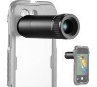 NEEWER Téléobjectif 7X Uniquement pour Cage à Filetage 17 mm/étui/Pince de téléphone, Objectif de téléphone à grossissement 7X avec 15 éléments 12 Groupes compatibles avec iPhone Samsung Cage, LS-36