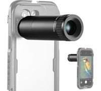 NEEWER Téléobjectif 7X Uniquement pour Cage à Filetage 17 mm/étui/Pince de téléphone, Objectif de téléphone à grossissement 7X avec 15 éléments 12 Groupes compatibles avec iPhone Samsung Cage, LS-36