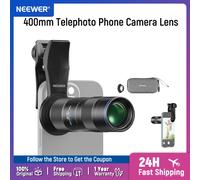 NEEWER - téléobjectif de caméra de téléphone 400mm, avec Clip d'objectif fileté de 17mm, Distance de mise au point Macro minimale de 70cm, pour iPhone Samsung LS-78