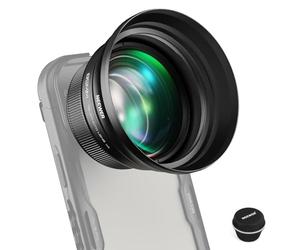 NEEWER Téléobjectif HD 85mm Téléphone Seulement Plaque Arrière 17mm, Grossissement 2,5X Compatible avec SmallRig NEEWER Cage pour iPhone Samsung avec Adaptateur 17mm & Bouchon Objectif, LS-59