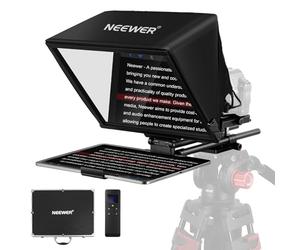 Neewer Téléprompteur C12 Modulaire avec Pince Tige LWS 15mm, Télécommande RT113, Contrôle App, Séparateur Faisceau 12", Plaque QR 501PL Encliquetable Compatible avec Support d'Épaule de Cage LWS