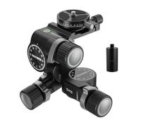 NEEWER Tête de trépied à 3 Voies avec Plaque panoramique Arca QR à 360°, Micro réglage millimétrique, tête d'inclinaison panoramique à 3 Axes en Alliage d'aluminium avec Interrupteur Rapide Double