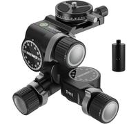 NEEWER Tête de trépied à 3 Voies avec Plaque panoramique Arca QR à 360°, Micro réglage millimétrique, tête d'inclinaison panoramique à 3 Axes en Alliage d'aluminium avec Interrupteur Rapide Double