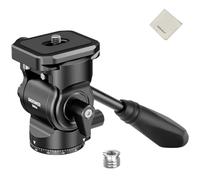 NEEWER Tête Fluide pour Trépied Caméra avec Plateau à Dégagement Rapide et Poignée,Adaptateur Montage et Inclinable en Métal Compatible avec Arca Swiss pour Compacts DSLR,Charge Jusqu'à 3kg,GM24