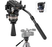NEEWER Tête Fluide pour Trépied Vidéo Compatible avec DJI RS avec Contrepoid Dynamique à 6 Niveau, Amortissement Panoramique/Inclinaison à 4 Niveau,Poignée,Base φ75mm, Plaque QR Métal, TH45