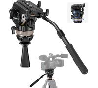 NEEWER Tête Fluide pour Trépied Vidéo Compatible avec DJI RS avec Contrepoid Dynamique à 6 Niveau, Amortissement Panoramique/Inclinaison à 4 Niveau,Poignée,Base ?75mm, Plaque QR Métal, TH45
