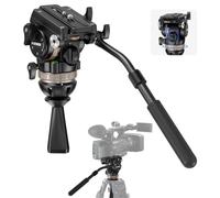 NEEWER Tête Fluide pour Trépied Vidéo Compatible avec DJI RS avec Contrepoid Dynamique à 6 Niveau, Amortissement Panoramique/Inclinaison à 4 Niveau,Poignée,Base φ75mm, Plaque QR Métal, TH45