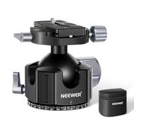 NEEWER Tête sphérique à Profil Bas 44 mm, en Alliage d'aluminium CNC Robuste avec Double Panorama à 360° et vis 1/4" Type QR pour Appareil Photo Reflex numérique, caméscope, trépied, Monopode, Charge