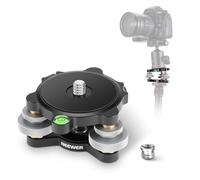 NEEWER Tête Trépied Base de Mise à Niveau pour Caméra,Tête en Métal à 3 Axes avec Niveaux à Bulle,Vis et Filetage 3/8",Réglage Précis d'angle +/-9°pour Photographie Panoramique,Charge 15 kg,LP65
