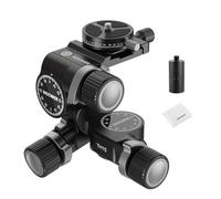 NEEWER TH15 Tête trépied à 3 Voies avec Engrenages, tête à 3 Axes panoramique en Alliage d'aluminium avec Mode Grand et Fin, Plaque QR Arche à 360 °,réglage millimétrique,Chiffon Nettoyage, Max 6kg