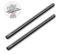 NEEWER Tige de 15mm (12"/30cm de Longueur, Lot de 2), Tiges d'Extension Extensibles de 15mm en Alliage d'Aluminium pour Système de Rail de Tige LWS de 15mm, Plaque de Base de Plate-Forme Vidéo, SR023