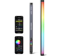 NEEWER TL60 Tube Éclairage Vidéo RGB, Lampe Vidéo LED Portable RGBWW pour Photographie, Bâton Lumineux avec 2,4 G APP Contrôle/DMX, 7 Effets Pixels, 18 Scènes, 2500K-10000K TLCI98+, Batterie 3000mAh