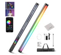 NEEWER TL60 Tube RGB, 20W RGBWW LED Couleur Vidéo Éclairage Batôn Stick APP/2.4G/DMX avec 7 Effets Pixels 18 Scènes pour Studio Photographie Enregistrement Streaming, 2500K-10000K CRI97+