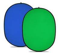 Neewer Toile de Fond Chromakey Bleu et Vert Pliable, Fond Arrière Plan Pliable Réversible pour Photographie de 150 x 200 cm Bleu et Vert Bleu G