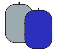 NEEWER Toile de Fond Chromakey, Écran Bleu et Écran Gris Double Face, Fond Pliable et Réversible 2 en 1 pour Photographie, Jeux et Streaming en Direct, 5'×6.6'/1,5 m x 2 m (Bleu/Gris)