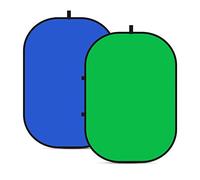 NEEWER Toiles de Fond Chromakey, Écran Vert et Écran Bleu Double Face, Fond Pliable et Réversible 2 en 1 pour Photographie, Jeux et Streaming en Direct, 5'×6.6'/1.5m×2m (Vert/Bleu)