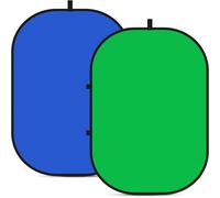 NEEWER Toiles de Fond Chromakey, Écran Vert et Écran Bleu Double Face, Fond Pliable et Réversible 2 en 1 pour Photographie, Jeux et Streaming en Direct, 5'×6.6'/1.5m×2m (Vert/Bleu)