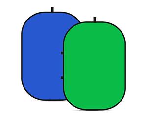 NEEWER Toiles de Fond Chromakey, Écran Vert et Écran Bleu Double Face, Fond Pliable et Réversible 2 en 1 pour Photographie, Jeux et Streaming en Direct, 5'×6.6'/1.5m×2m (Vert/Bleu)