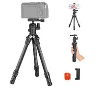 NEEWER TP09 Mini Trépied de Bureau en Métal avec Rotule Support Smartphone et Remote,Trépied Voyage Compact et Léger en Fibre de Carbone,Poignée pour Perche à Selfie avec Vis 1/4" Charge Maximale 11lb