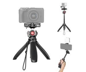NEEWER TP38 Trépied de Caméra Téléphone,15" Perche Extensible,Support Métal | Support Téléphone,Adaptateur de Caméra d'action,Compatible avec Hero 13 12 11 10 9,Trépied de Voyage à Rotule 360° Vlogging
