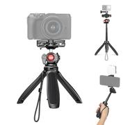 NEEWER TP38 Trépied de Téléphone Extensible Perche Selfie 15" en Métal Support Téléphone 2 en 1, Adaptateur Action Cam Compatible avec Gopro Hero 13 12 11 10 9, 360° Rotule Caméra, Trépied pour Vlog