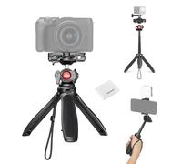 NEEWER TP38 Trépied pour Téléphone Portable,Perche à Selfie avec Support pour Phone,Adaptateur Montage pour Caméra d'action,Compatible avec iPhone GoPro,Mini Trépied de Voyage avec Chiffon pour Vidéo