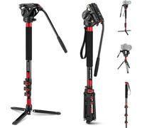 NEEWER TP71 Trépied télescopique en Fibre de Carbone avec Plateau à dégagement Rapide Compatible avec DJI RS Gimbals, Base Amovible pour Appareil Photo, caméscope, Charge maximale 6 kg, 71,6"