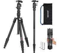 NEEWER Trépied Carbone Monopode en Fibre pour Appareil Photo,65" Support vidéo DSLR léger & Compact,Rotule 360°,Plaque QR antidérapante,Axe Central inversé,Pieds réversibles,Charge maximale 6kg,TP39