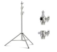 NEEWER Trépied de Photographie en Acier Inoxydable de 2,6 m avec Coussin à Ressort et Adaptateur Universel à vis de 6,35 mm à 9,5 mm pour Stroboscope, Lampe vidéo LED, Anneau Lumineux, monolumineuse