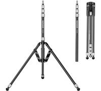NEEWER Trépied en fibre de Carbone avec Pied Réversible, Support d'éclairage Portable et Léger de 35 à 102'' pour Flash Softbox Anneau Lumineux Caméra d'Action DSLR,Streaming,Charge Max de 3kg,ST260C