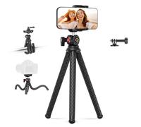 NEEWER Trépied Flexible avec Télécommande, Mini Trepied Smartphone, Support Téléphone Caché&Adaptor pour Action Cam Compatible avec iPhone GoPro Hero 13 12 11 10 DJI Insta360 Samsung pour Vlog, TP34
