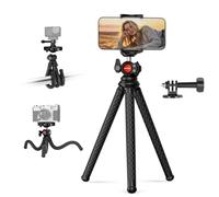 NEEWER Trépied Flexible pour téléphone,Mini Support pour caméra et Webcam, Support téléphone dissimulé et Adaptateur Fixation pour caméra d'action Compatible avec iPhone,GoPro et DJI Insta360,TP34