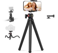 NEEWER Trépied flexible pour téléphone,mini support pour caméra et webcam, support téléphone dissimulé et adaptateur fixation pour caméra d'action compatible avec iPhone,GoPro et DJI Insta360,TP34