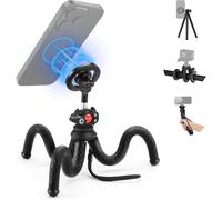 NEEWER Trépied Magnétique Flexible Compatible avec Magsafe iPhone 15 Pro Max 14 Séries Android, Mini Trépied Vlog Téléphone avec Rotule pour Poussette Vélo Moto Tube Objets Ronds, TP33