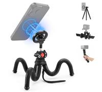 Neewer Trépied Magnétique Flexible Compatible avec Magsafe iPhone 15 Pro Max 14 Séries Android, Mini Trépied Vlog Téléphone avec Rotule pour Poussette Vélo Moto Tube Objets Ronds, TP33