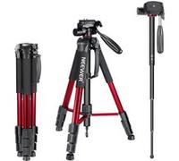 Neewer Trépied monopod Portable en Alliage Alluminium 177 centimètres avec Rotule Pan Head 3 Directions, Fourni avec Sac de Transport pour DSLR Canon Nikon Sony et Caméscope, Charge Admissible de 4 ki
