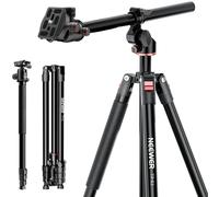 NEEWER Trépied Monopode Horizontal pour Caméra avec Rotule et Colonne Centrale Flexible,Support de Voyage Vidéo DSLR en Métal de 228cm de Haut,Plaque QR de Type Arca et Pieds Inversés,Charge 6kg, TP63