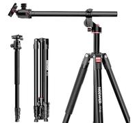 NEEWER Trépied Monopode Horizontal pour Caméra avec Rotule et Colonne Centrale Flexible,Support de Voyage Vidéo DSLR en Métal de 228cm de Haut,Plaque QR de Type Arca et Pieds Inversés,Charge 6kg, TP63