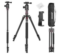 NEEWER Trépied Monopode pour Caméra 77" avec Support pour Phone Compatible avec iPhone pour Enregistrement Vidéo,Support Voyage Compact et Léger en Aluminium avec Rotule,Plaque QR,Sac,Charge 34 LB