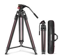 NEEWER Trépied pour appareil photo vidéo 2 m avec tête fluide, trépied haute performance en aluminium avec fermeture rapide et plaque QR compatible avec caméscope Canon Nikon Sony DSLR Charge maximale