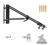 Neewer Triangle de Fixation Murale Perche ,Flexible à 180 Degrés de Rotation, Max Longueur 125cm(Noir)