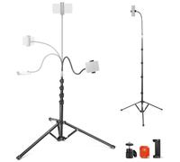 NEEWER TS06 Trépied pour téléphone Portable 71" avec Pieds réversibles, Bras Flexible, rotule à 360°, Support de téléphone et télécommande, trépied Lumineux Portable Compatible avec iPhone 15 Pro Max