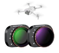 Neewer Variable Nd Filter Set Compatible With Dji Mini 4 Pro, Nd2-32 (1-5 Stops) + Nd64-512 (6-9 Stops) Optical Glass Hd Multilayer Drone Lens Accessories For Photography